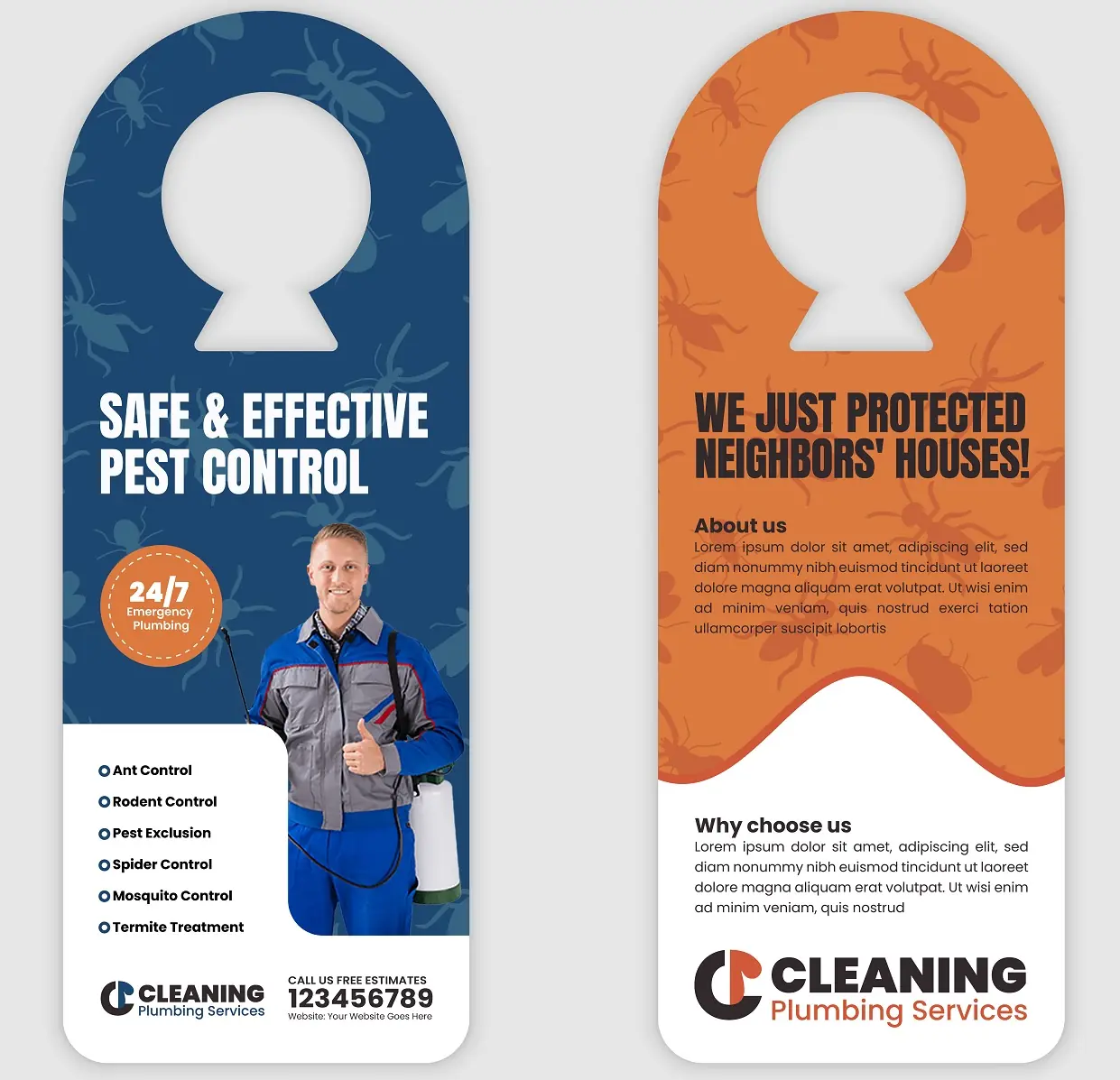 Heating & Air Conditioning Door Hanger 271