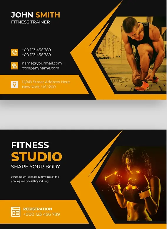 Fitness & Gym Business Card 291