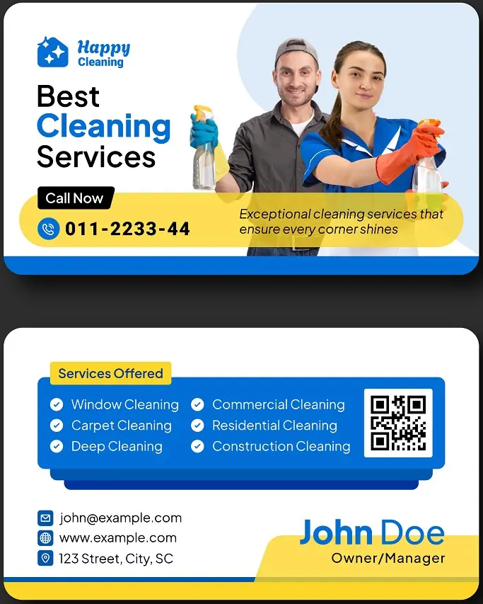Heating & Air Conditioning Business Card 321