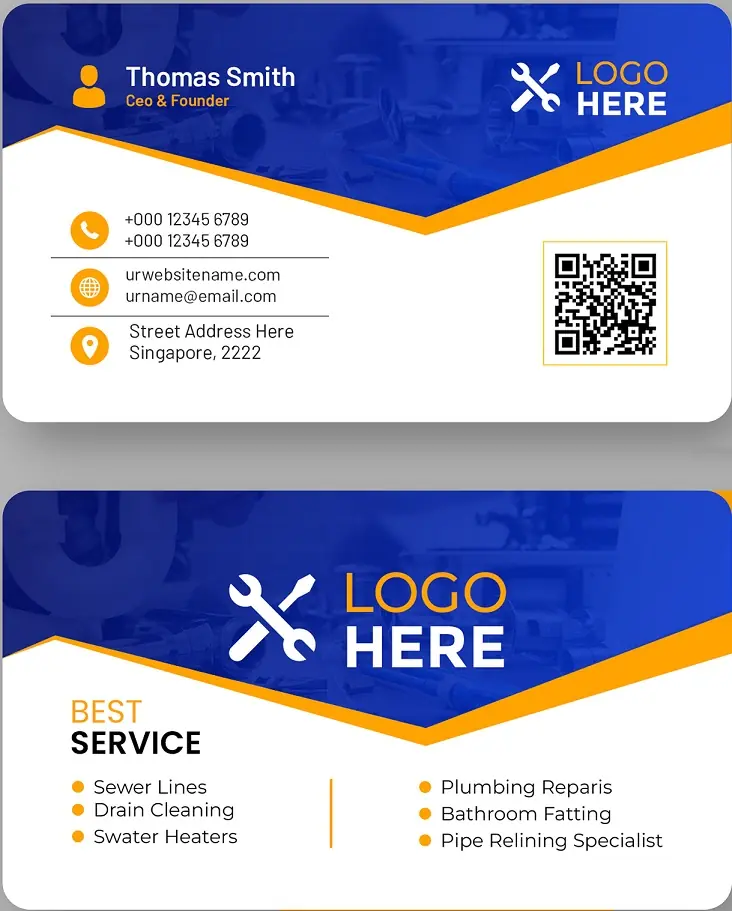 Heating & Air Conditioning Business Card 241