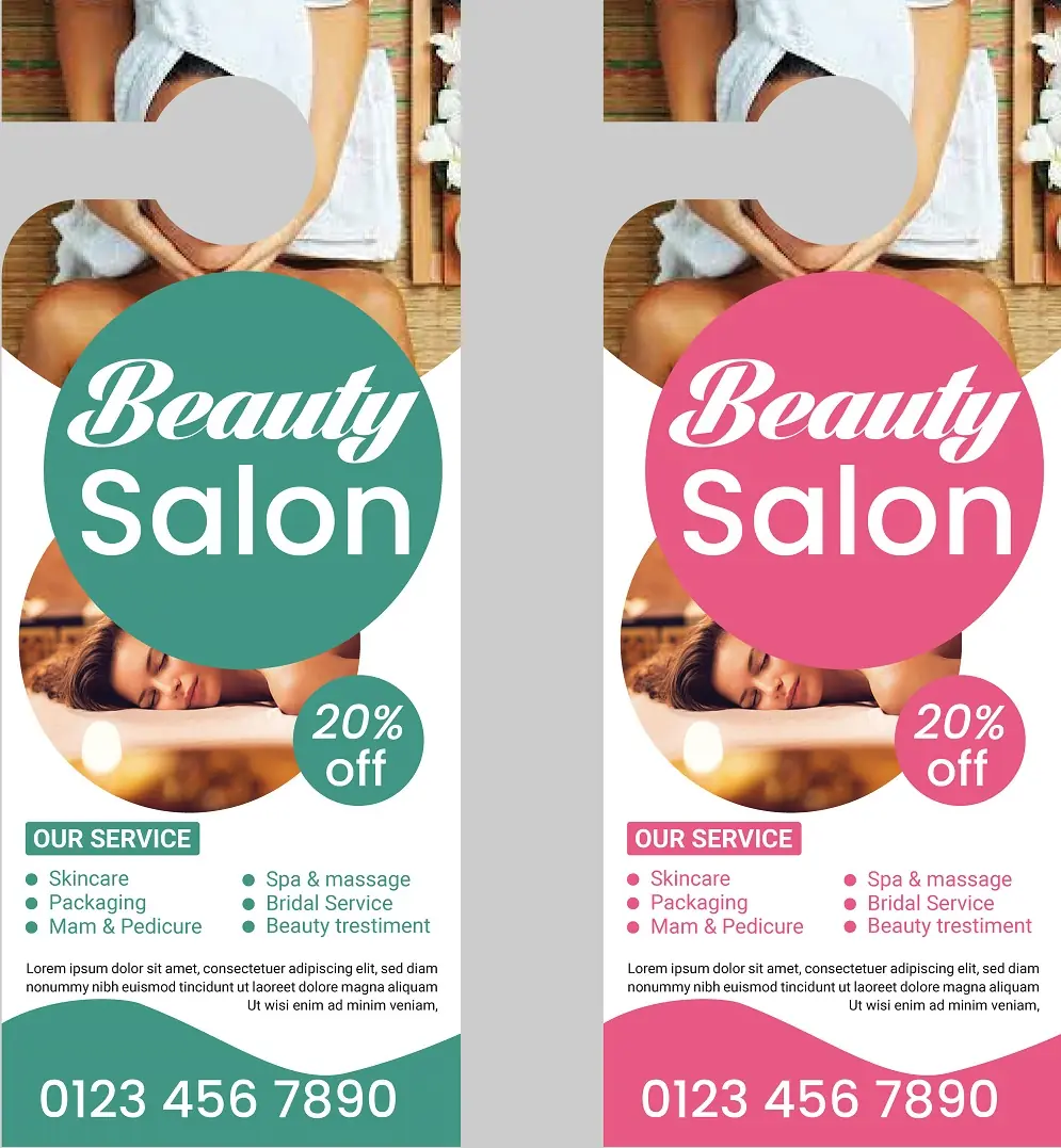 Salons & Spas Door Hanger 131