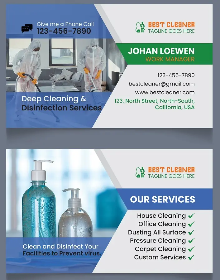 Cleaners Business Cards 181